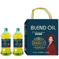 欧贝蒙娜初榨橄榄原香型食用植物调和油1.8L