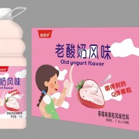 益品妙老酸奶风味草莓味果粒风味饮料 1.5L×8瓶
