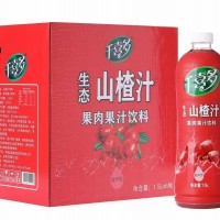 千喜多生态山楂汁果肉果汁饮料 1.5Lx6瓶