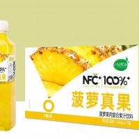 小轻果语菠萝果肉复合果汁饮料 488ml×15瓶